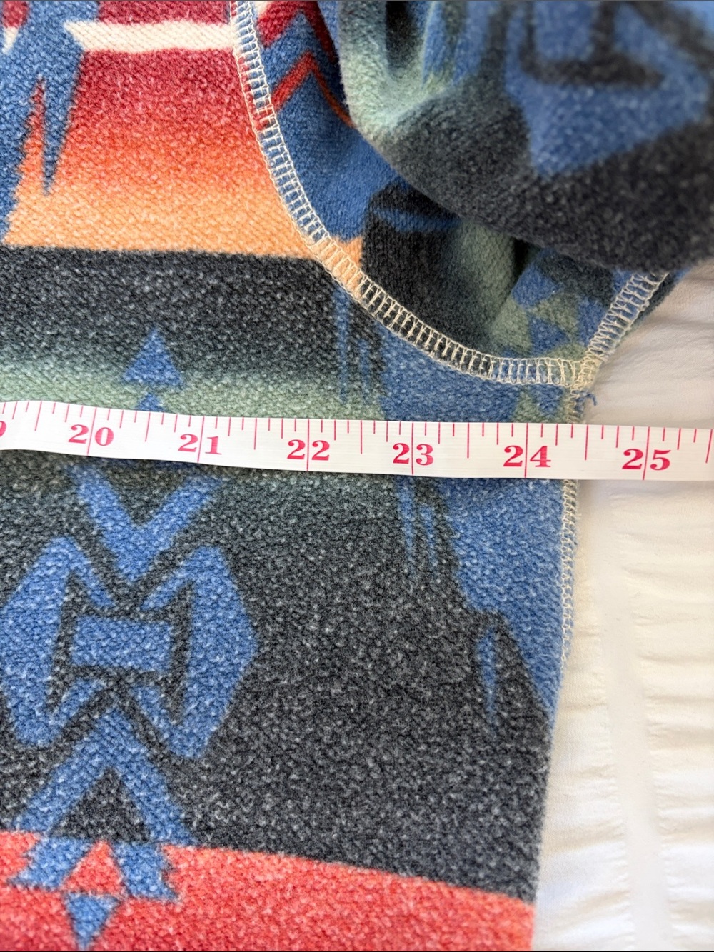 Ralph Lauren pullover hoodie with bold Aztec pattern. Cotton blend. Heavyweight - Picture 10 of 12